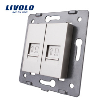Manufacture Livolo Gray Wall Socket Accessory The Base of Computer Internet Socket Lan RJ45 / Outlet VL-C7-2C-15